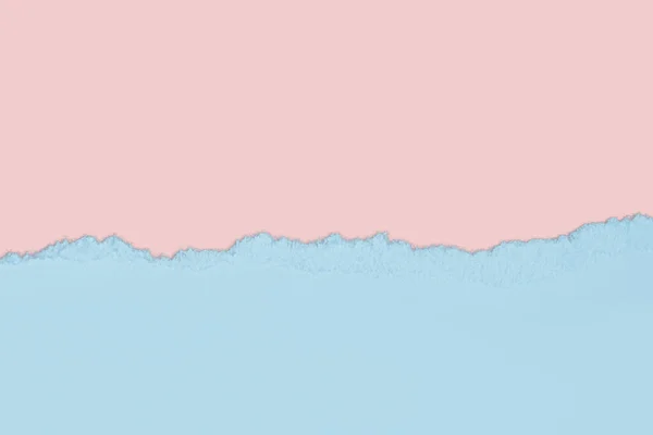 Torn paper in blue and pink with a shadow. Nude. isolated.