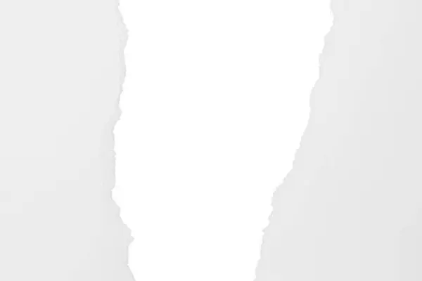 Torn white paper with shadow. Isolated