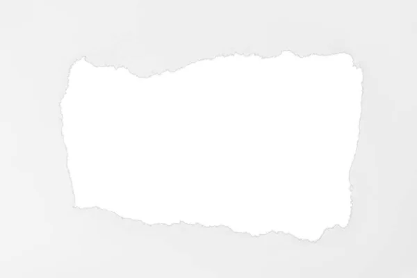 Torn white paper with shadow. Isolated