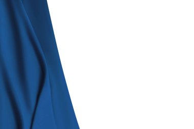 Beautiful blue background with fabric, blue satin fabric border