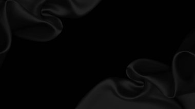 Part of the dark fabric texture of the fabric for the background and decoration of the work of art, a beautiful crumpled pattern of silk. A crumpled piece of cloth