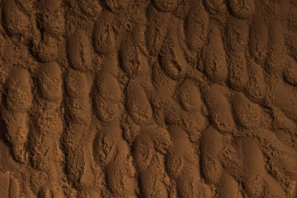 Поверхность Песка Глины Земли Вмятины Колесах Следы Шин Кратеры Депрессии — стоковое фото