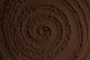 Kil, kum, toprak dokusu. Kahverengi. Geçmişi. Çatlak, çatlak, dalga, dağ, çember, oyuk. girintilenmiş