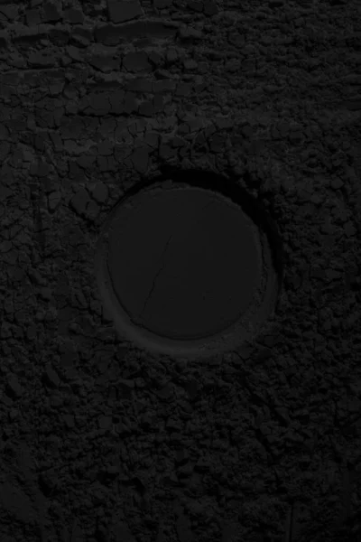 Textura Preta Fundo Escuro Areia Carvão Ondas Linhas Círculos Montanhas Imagens Royalty-Free
