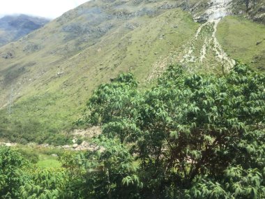 Güneşli bir günde dağ manzarası