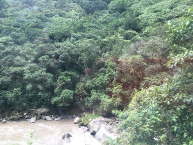 Güneşli bir günde dağ manzarası