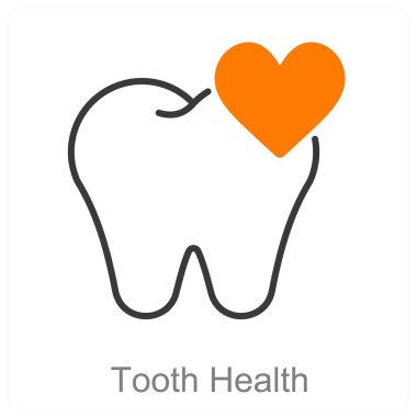 This is beautiful handcrafted pixel perfect duo line black and orange dental care icon clipart