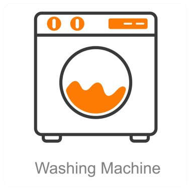 Bu çok güzel bir el yapımı pikseldir. Mükemmel ikili çizgi. Siyah ve turuncu ev aletleri ikonu.