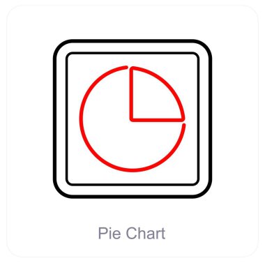 Pasta Çizelgesi ve diyagram simgesi konsepti
