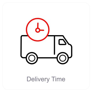 Teslimat Zamanı ve teslim simgesi konsepti