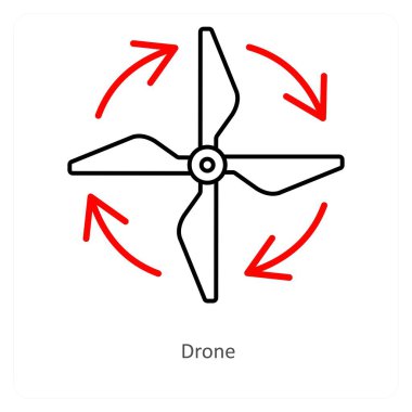 Drone ve sinyal simgesi kavramı