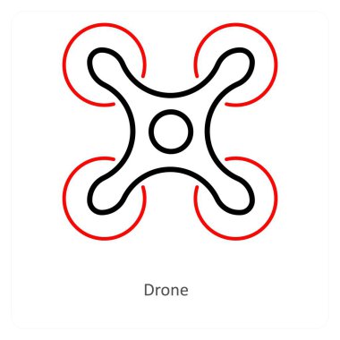 Drone ve sinyal simgesi kavramı