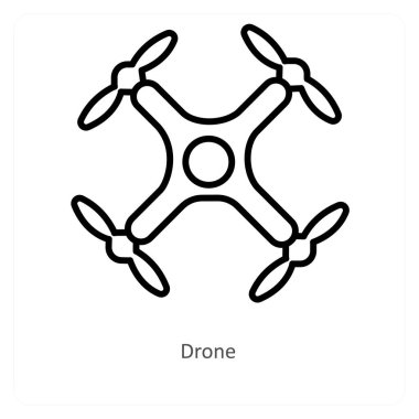 Drone ve sinyal simgesi kavramı