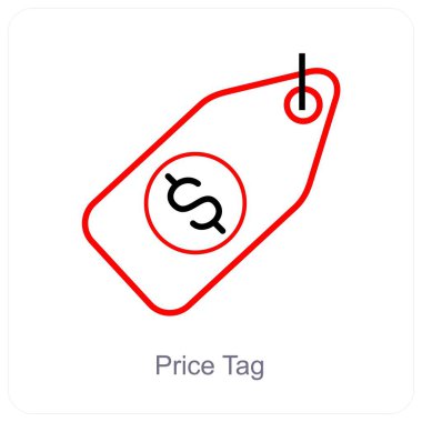 Fiyat Etiketi ve para simgesi konsepti