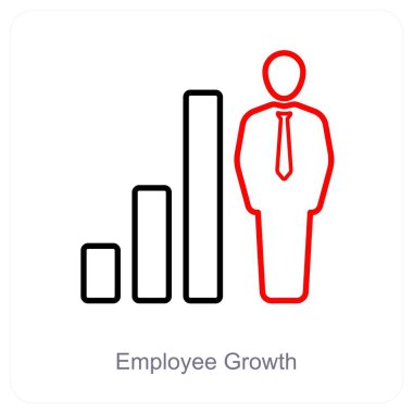 Çalışan Büyümesi ve İnsan Kaynakları simgesi konsepti