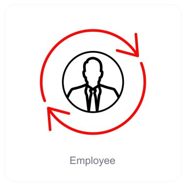 Çalışan ve İnsan Kaynakları simgesi konsepti