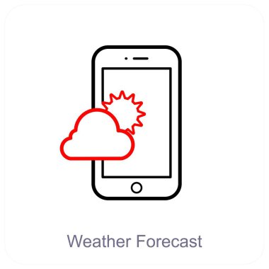 Hava tahminleri ve tahmin simgesi konsepti