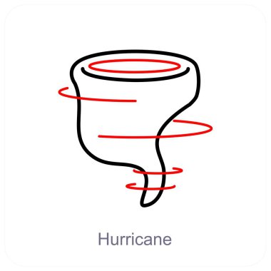 Kasırga ve kasırga simgesi konsepti