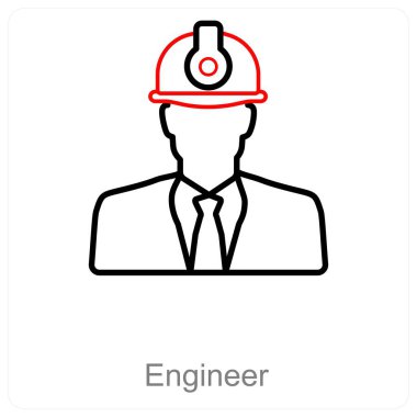 Mühendis ve inşaat simgesi altında