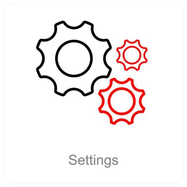Ayarlar ve dişli simgesi kavramı