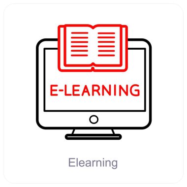 E Öğrenme ve Eğitim ikonu konsepti