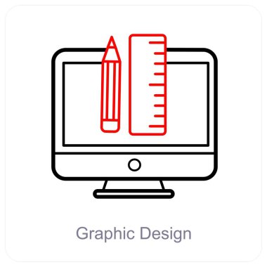 Grafik Tasarım ve Eğitim ikonu kavramı