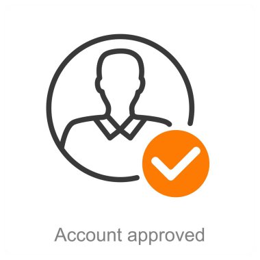 Hesap onaylandı ve onaylandı simge konsepti