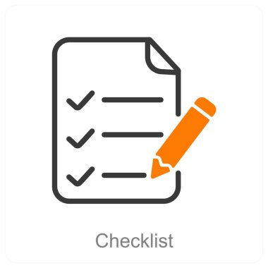 Denetim listesi ve liste simgesi konsepti