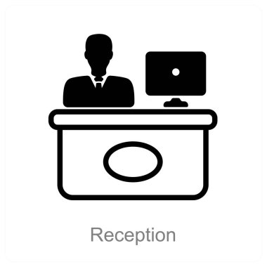 Resepsiyon ve ofis simgesi kavramı