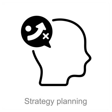 Strateji Planlama ve görev simgesi konsepti