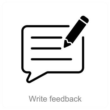 Geribildirim ve yorum simgesi konseptini yaz