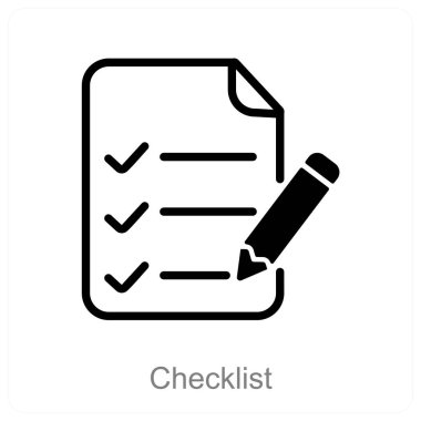 Denetim listesi ve liste simgesi konsepti