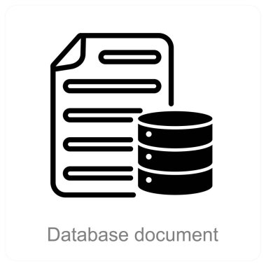 Veritabanı Belgesi ve bilgi simgesi kavramı