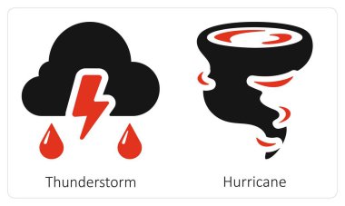 Fırtına ve Kasırga ikonu konsepti