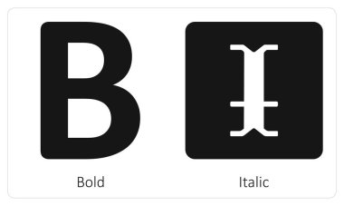 Kalın ve İtalyan simgesi konsepti