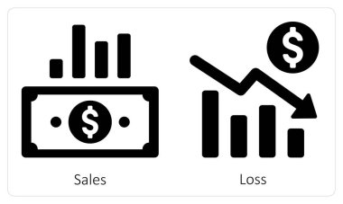 Satışlar ve Kayıp simgesi konsepti