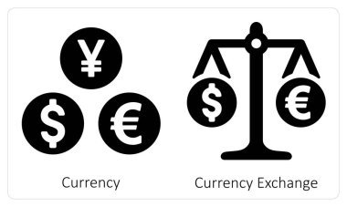 Para Birimi ve Para Takas simgesi konsepti