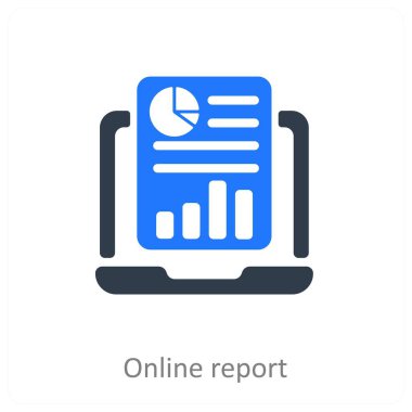 Çevrimiçi Rapor ve belge simgesi kavramı