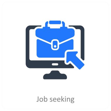 İş Arama ve işe alma simgesi konsepti