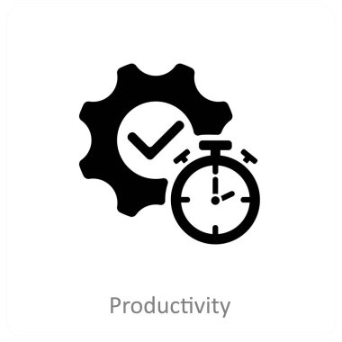 Verimlilik ve odak simgesi konsepti