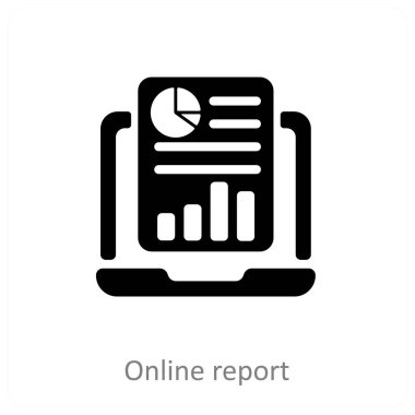 Çevrimiçi Rapor ve belge simgesi kavramı