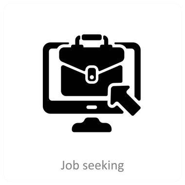 İş Arama ve işe alma simgesi konsepti