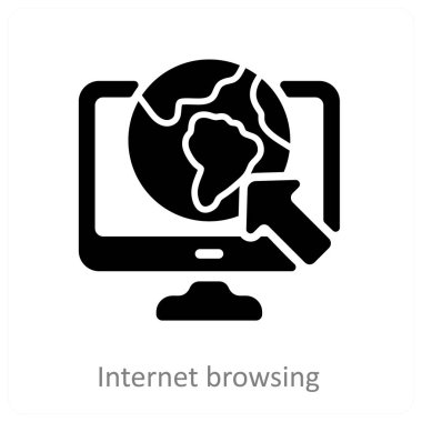 İnternet Tarayıcı ve çevrimiçi simge kavramı
