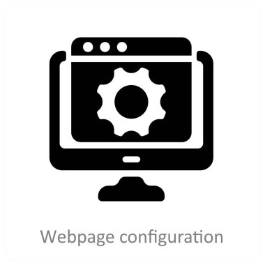 Web sayfası Yapılandırma ve ayar simgesi konsepti