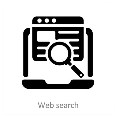 Web Arama ve İnternet simgesi kavramı