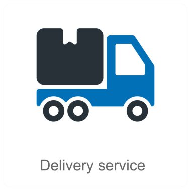 Teslimat Servisi ve gönderim simgesi konsepti