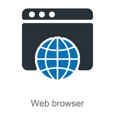 Web Tarayıcı ve İnternet simgesi kavramı