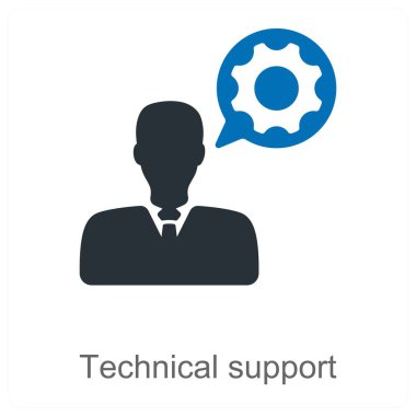 Teknik Destek ve yardım simgesi kavramı