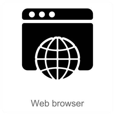 Web Tarayıcı ve İnternet simgesi kavramı
