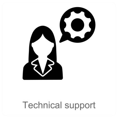 Teknik Destek ve yardım simgesi kavramı